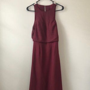 Full Length Formal Burgundy Dress